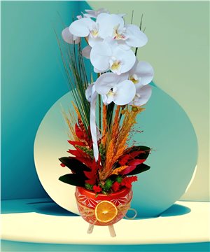 İthal Yapay Beyaz Islak Orkide