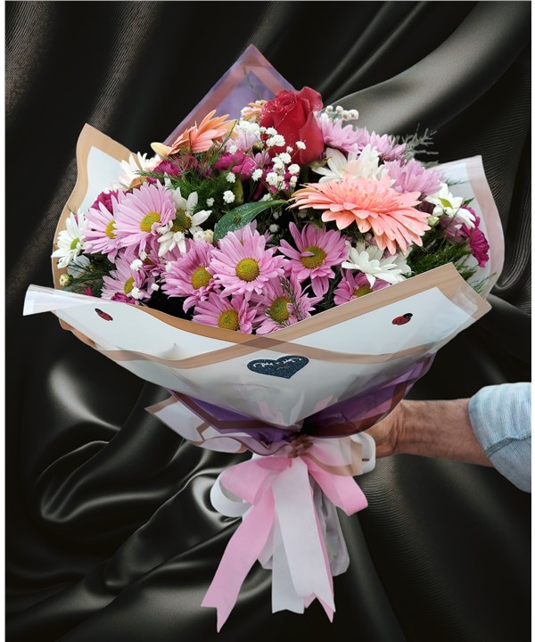 Mevsim Çiçekleri Buketi-005